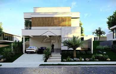 Imagem: A casa em condomínio possui 4 Dormitórios, 5 Banheiros, 2