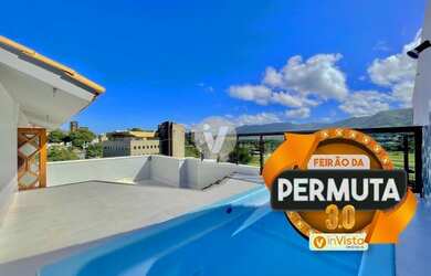 Imagem: O apartamento na cobertura possui 4 Dormitórios, 5 Banheiros