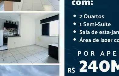Imagem: O apartamento possui 2 Dormitórios, 1 Banheiro, 1 Vaga na garagem