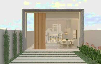 Imagem: A casa possui 3 Dormitórios, 1 Banheiro, 2 Vagas na garagem