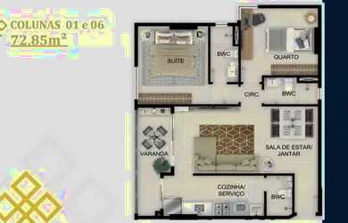 Imagem 16: Repasso Chave no Residencial Évora - Ponta D´Areia - Coluna 5 - Oportunidade