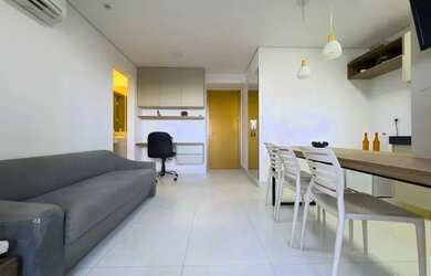 Imagem: O apartamento possui 1 Dormitório, 1 Banheiro, 1 Vaga na garagem