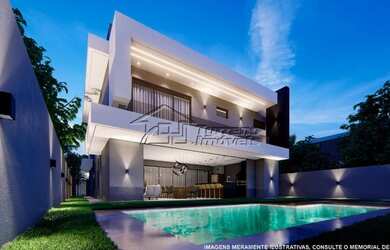 Imagem: A casa em condomínio possui 4 Dormitórios, 4 Banheiros, 3