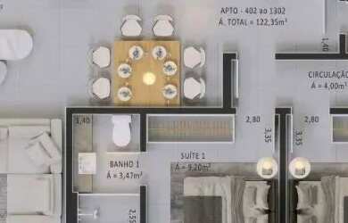 Imagem 14: Apartamento alto padrão a poucos passos do mar com 03 quartos sendo 03 suítes