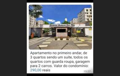 Imagem: O apartamento possui 3 Dormitórios, 1 Banheiro, 2 Vagas na