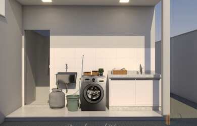 Imagem: A casa possui 2 Dormitórios, 2 Banheiros, 2 Vagas na garagem