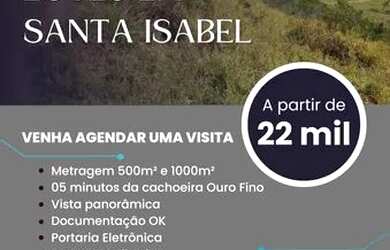 Imagem 1: Lote/Terreno para venda possui 1000 metros quadrados em Ouro Fino - Santa...