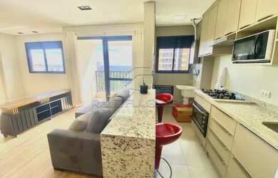 Imagem: O apartamento possui 1 Dormitório, 2 Banheiros, 1 Vaga na garagem