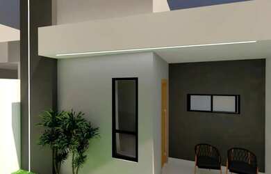 Imagem: A casa possui 2 Dormitórios, 2 Banheiros, 2 Vagas na garagem