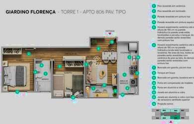 Imagem 8: GIARDINO FLORENÇA - APTOS 1 e 2 QUARTOS EM FRENTE AO PARQUE CIDADE REF...