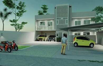 Imagem: O apartamento possui 2 Dormitórios, 1 Banheiro, 1 Vaga na garagem