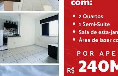 Imagem: O apartamento possui 2 Dormitórios, 1 Banheiro, 1 Vaga na garagem