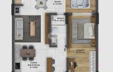 Imagem 11: APTO BAIRRO ROSÁRIO. Churrasqueira, Varanda, Imóvel novoe92m² de Área
