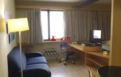 Imagem: O studio possui 1 Dormitório, 1 Banheiro, 1 Vaga na garagem