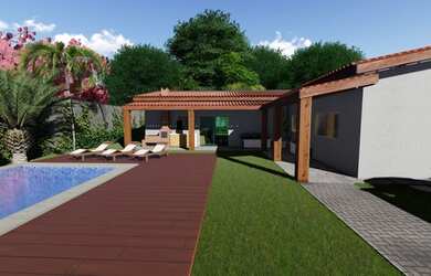 Imagem: A casa possui 2 Dormitórios, 1 Banheiro, 2 Vagas na garagem