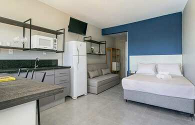 Imagem: O studio possui 1 Dormitório, 1 Banheiro, 20m² de Área, Imóvel