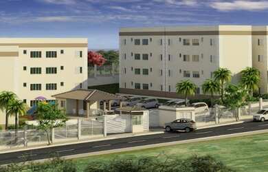 Imagem: O apartamento possui 2 Dormitórios, 1 Banheiro, 1 Vaga na garagem