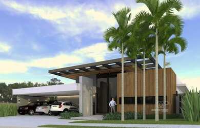 Imagem: A casa em condomínio possui 4 Dormitórios, 5 Banheiros, 5