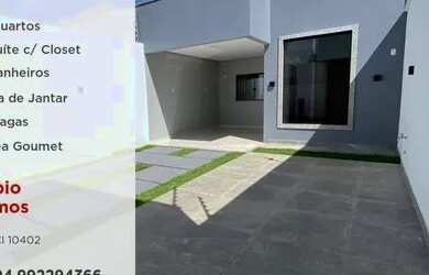 Imagem: A casa possui 3 Dormitórios, 3 Banheiros, 2 Vagas na garagem