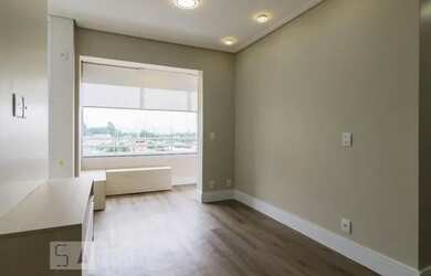 Imagem: O apartamento possui 1 Dormitório, 1 Banheiro, 1 Vaga na garagem