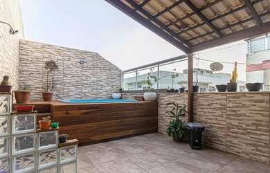 Imagem: O apartamento na cobertura possui 4 Dormitórios, 3 Banheiros