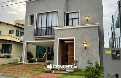 Imagem: A casa em condomínio possui 4 Dormitórios, 5 Banheiros, 4