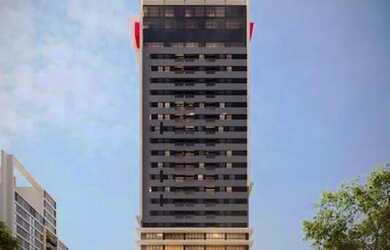 Imagem: O apartamento possui 1 Dormitório, 1 Banheiro, 1 Vaga na garagem