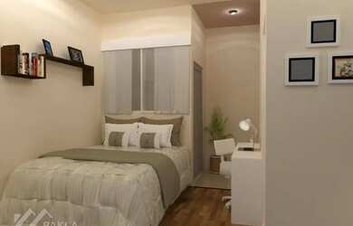 Imagem: O apartamento possui 1 Dormitório, 1 Banheiro, 25m² de Área