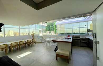 Imagem: O apartamento na cobertura possui 3 Dormitórios, 4 Banheiros