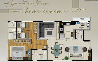 Imagem 2: Apartamento à venda, 2 quartos, 1 suíte, 2 vagas, Lourdes - Belo Horizonte/MG