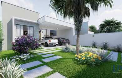 Imagem: A casa possui 3 Dormitórios, 2 Banheiros, 4 Vagas na garagem