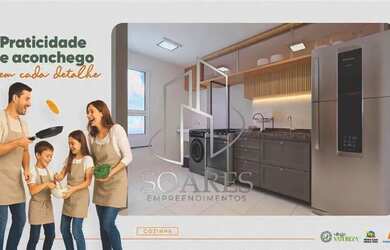 Imagem: O apartamento possui 2 Dormitórios, 1 Banheiro, 1 Vaga na garagem