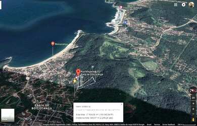 Imagem: O terreno possui 18.000m² de Área e está localizado em Boiçucanga