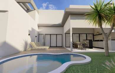 Imagem: A casa em condomínio possui 3 Dormitórios, 5 Banheiros, 4