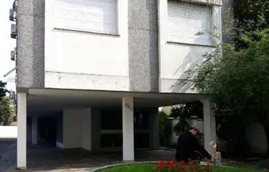 Imagem: O apartamento possui 1 Dormitório, 1 Banheiro, 1 Vaga na garagem