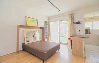 Imagem: O studio possui 1 Dormitório, 1 Banheiro, 1 Vaga na garagem