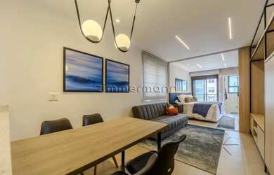 Imagem: O apartamento possui 1 Dormitório, 1 Banheiro, 1 Vaga na garagem