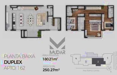 Imagem: O apartamento possui 2 Dormitórios, 1 Banheiro, 1 Vaga na garagem