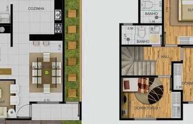 Imagem: A casa em condomínio possui 3 Dormitórios, 3 Banheiros, 2