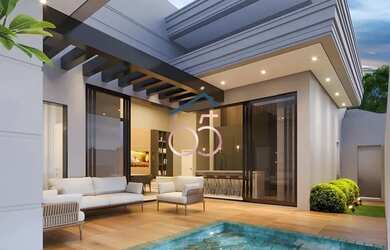 Imagem: A casa em condomínio possui 3 Dormitórios, 4 Banheiros, 2