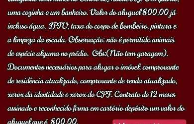 Imagem: A kitnet possui 1 Dormitório, 1 Banheiro, 12.161m² de Área
