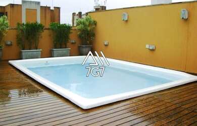 Imagem: O apartamento na cobertura possui 4 Dormitórios, 4 Banheiros