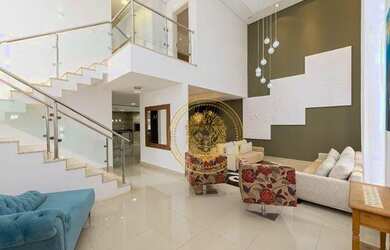 Imagem: A casa em condomínio possui 4 Dormitórios, 5 Banheiros, 4