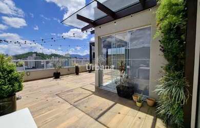 Imagem: O apartamento na cobertura possui 3 Dormitórios, 4 Banheiros