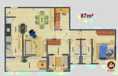 Imagem 3: Apartamento (tipo - padrao) 2 dormitórios, portaria 24hs, espaço gourmet, salão de festa