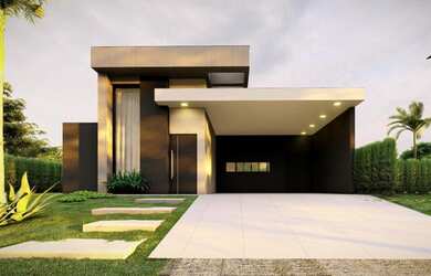 Imagem: A casa possui 3 Dormitórios, 3 Banheiros, 4 Vagas na garagem