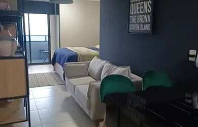 Imagem: A kitnet possui 1 Dormitório, 1 Banheiro, 1 Vaga na garagem