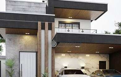 Imagem: A casa em condomínio possui 4 Dormitórios, 5 Banheiros, 2