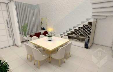 Imagem: A casa em condomínio possui 3 Dormitórios, 4 Banheiros, 4