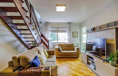 Imagem: O apartamento na cobertura possui 3 Dormitórios, 2 Banheiros